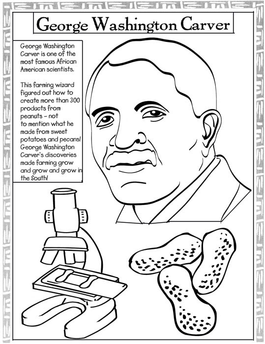539x698 George Washington Carver Coloring Activities