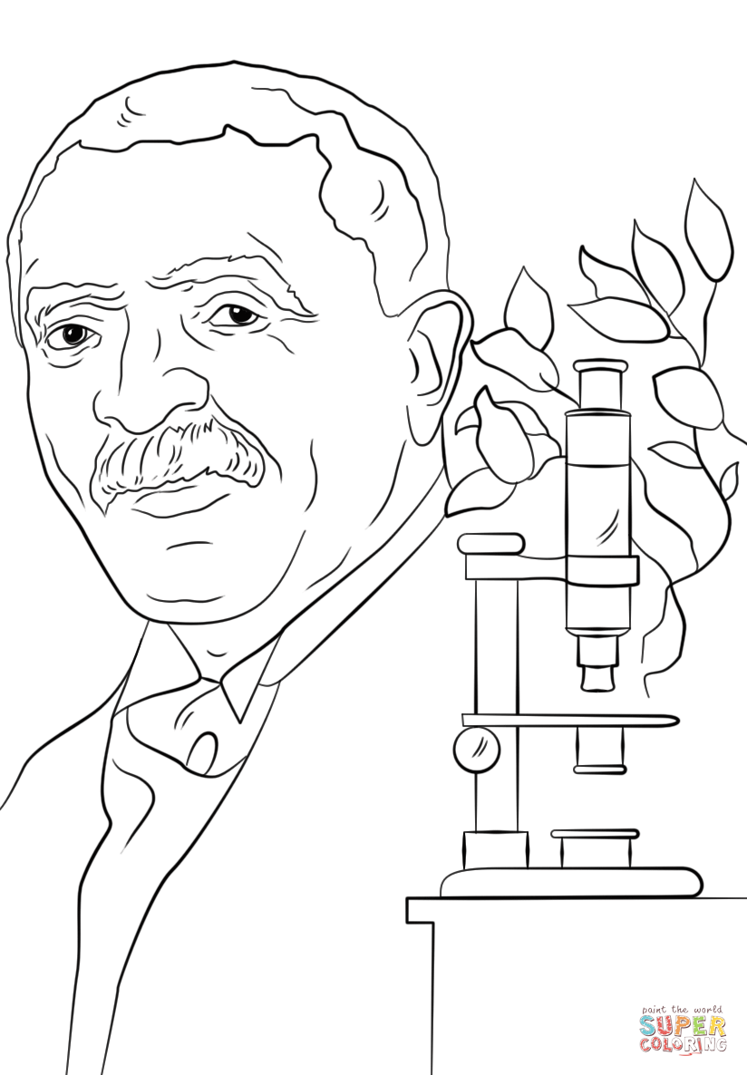 824x1186 George Washington Carver Coloring Page Free Printable Coloring