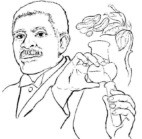 570x557 How To Draw George Washington Carver Black History Coloring
