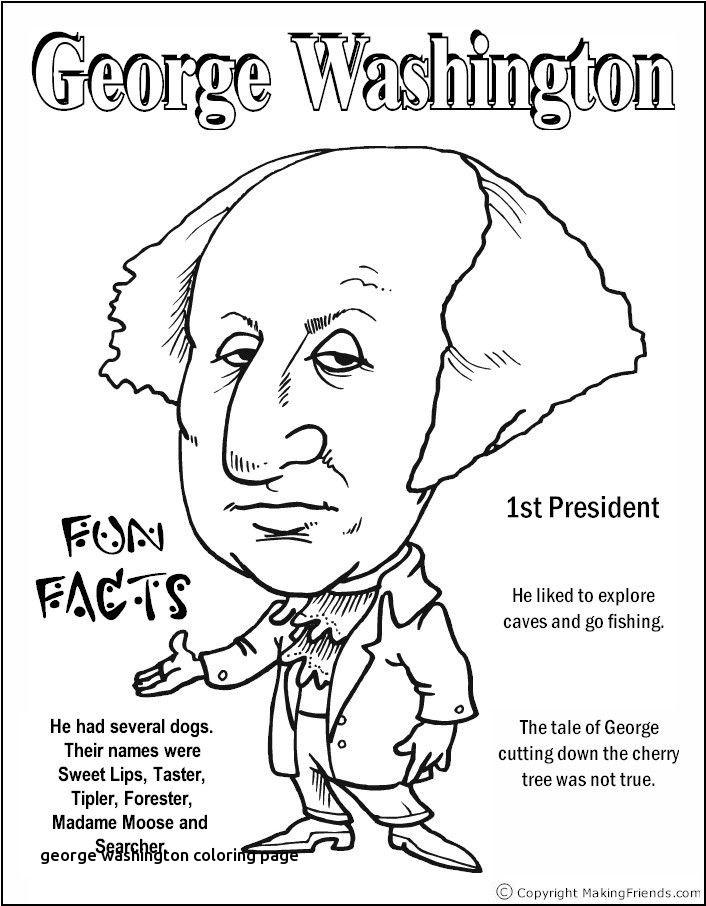 706x906 George Washington Coloring Page