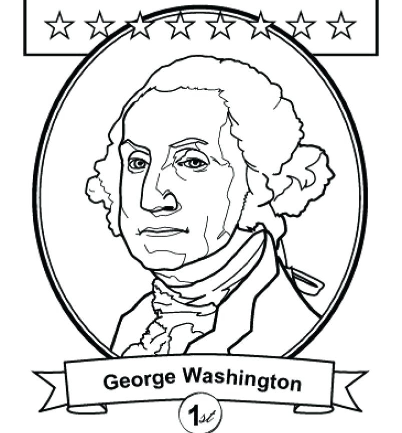 803x864 George Washington Coloring Pages Printable