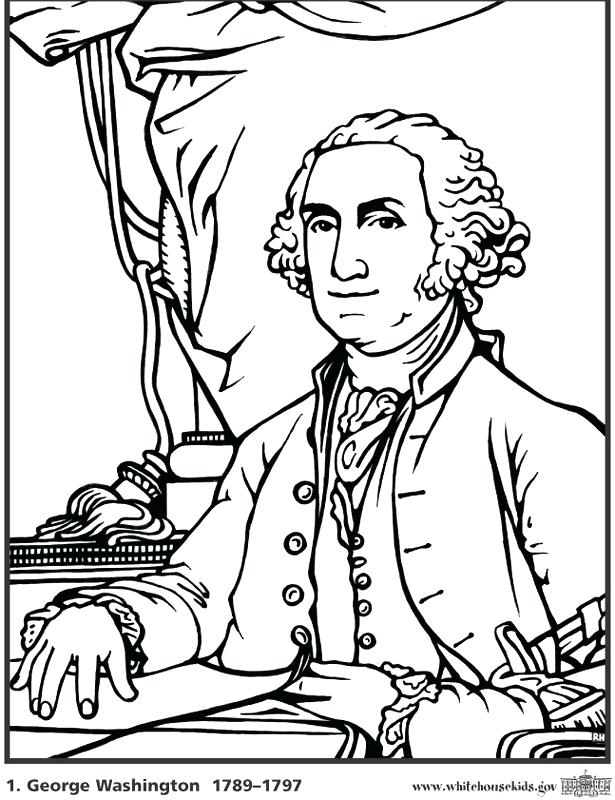 615x800 George Washington Coloring Page Full Coloring Pages Printable Good
