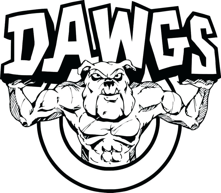 878x768 Georgia Bulldogs Coloring Pages Bulldog Coloring Pages Bulldogs