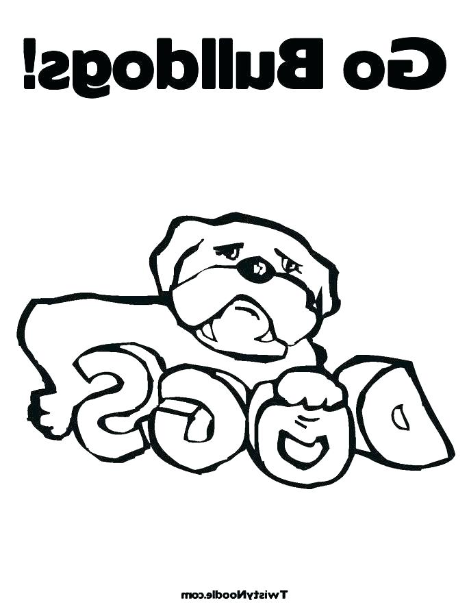 685x886 Georgia Bulldogs Coloring Pages Bulldogs Coloring Pages Bulldog