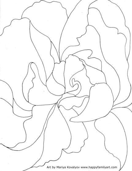 430x555 Happy Family Art Free Georgia O'keeffe Coloring Page