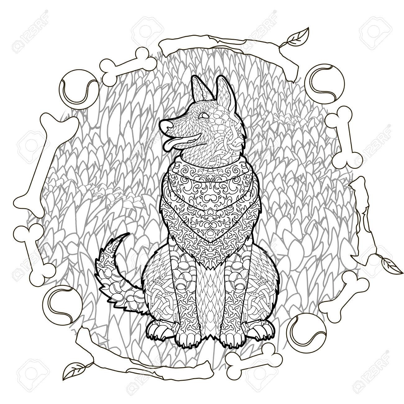 1300x1300 German Shepherd Coloring Pages Download