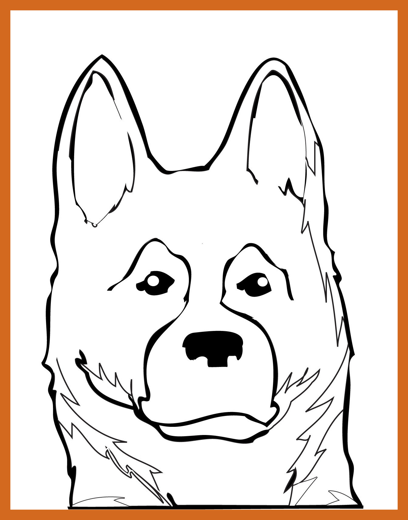 1348x1719 German Shepherd Puppy Coloring Pages