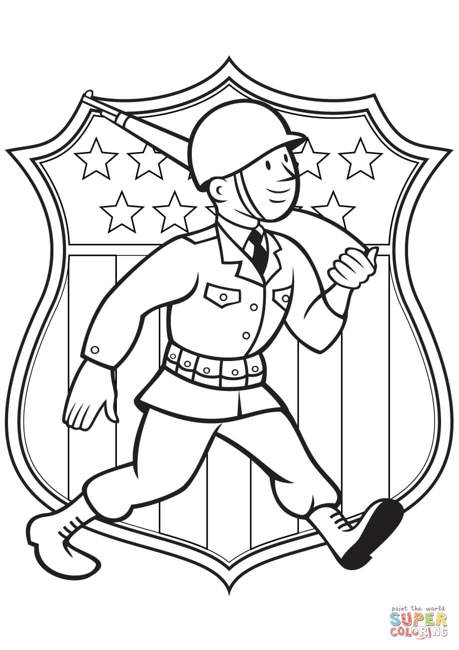 919x1300 Strong Coloring Pages World War American Soldier Page Free