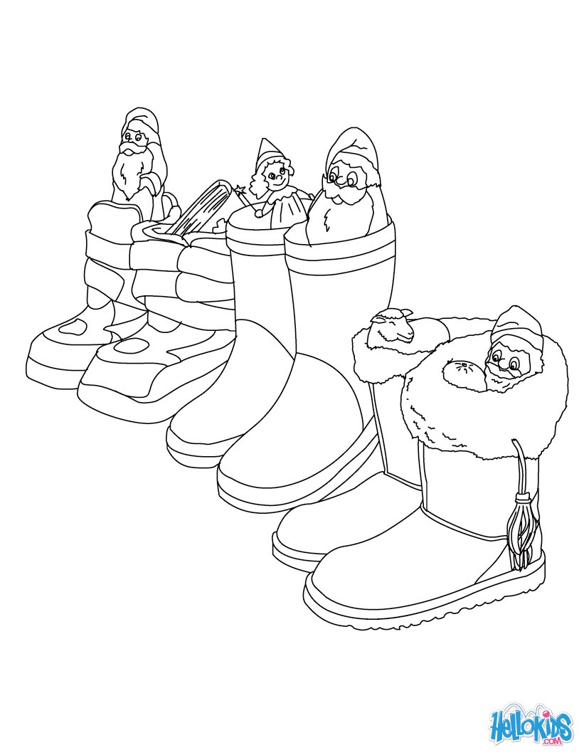 821x1061 German Boots Filled With Gifts Coloring Pages
