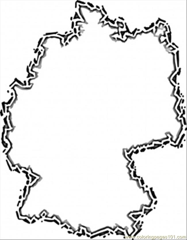 650x833 Germany Map Coloring Page