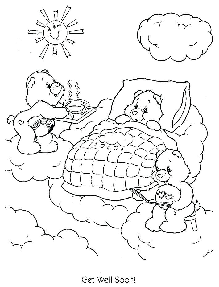 710x931 Get Well Soon Coloring Pages Care Bears Get Well Soon Coloring