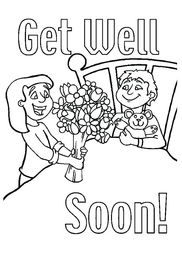 595x842 Get Well Coloring Pages Get Well Soon Friend Coloring Pages