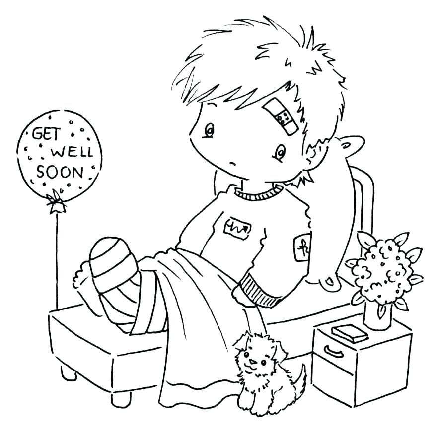 878x873 Printable Get Well Soon Colouring Pages Colouring Page Get Well