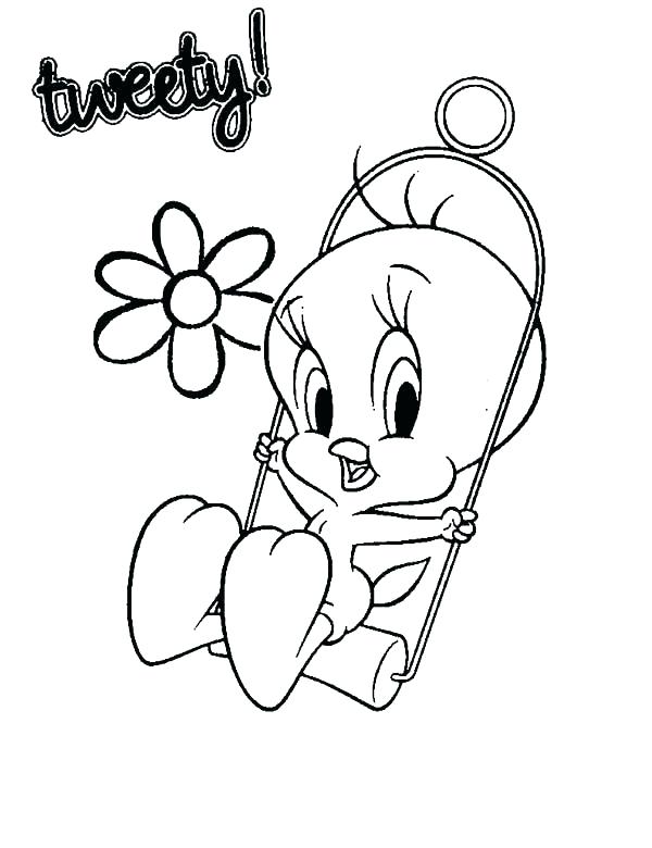 600x780 Coloring Pages Tweety Bird Coloring Page Free Bird Pages Book Free