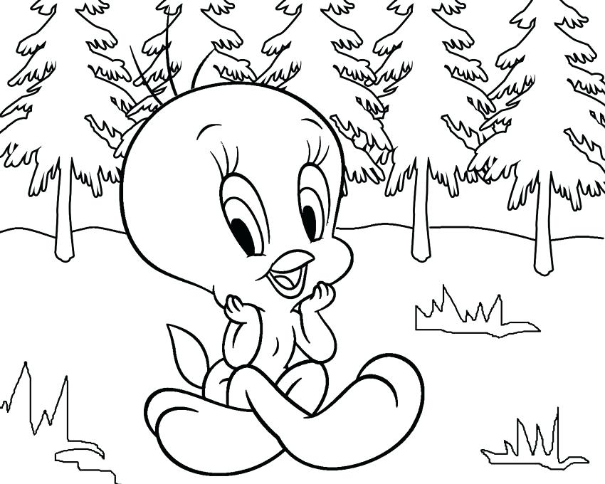 850x680 Tweety Bird Coloring Pages Beauteous Tweety Bird Coloring Pages