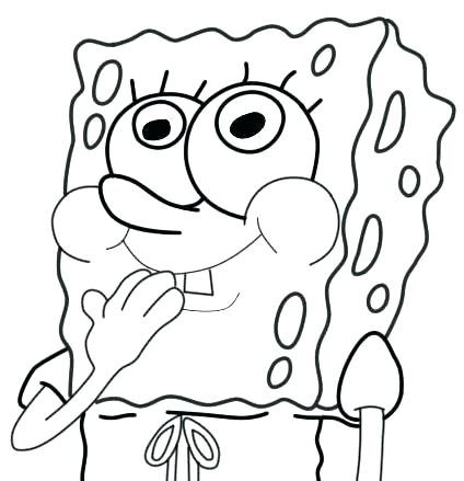 424x439 Sponge Bob Coloring Pages Coloring Sheet Lovable And Coloring