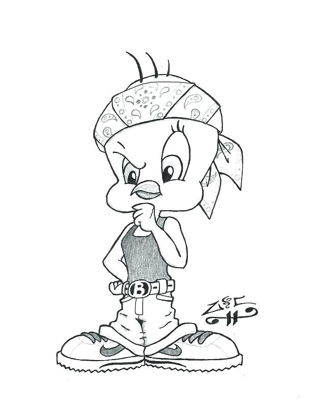 638x821 Spongebob Coloring Page Ghetto Bird Favorite Gangsta Bird Artsy