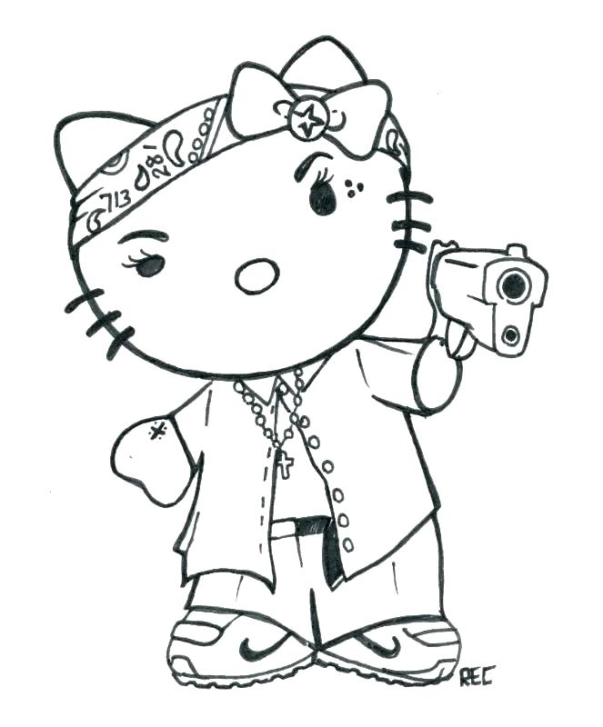 663x800 Gangsta Coloring Pages