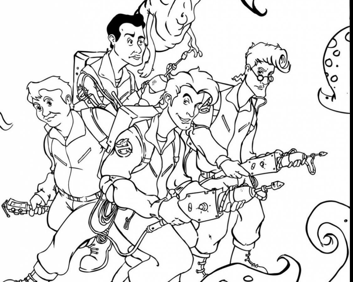 1126x900 Ghostbusters Coloring Page Pages Printable General Free Book Sheet