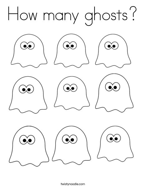 468x605 How Many Ghosts Coloring Page