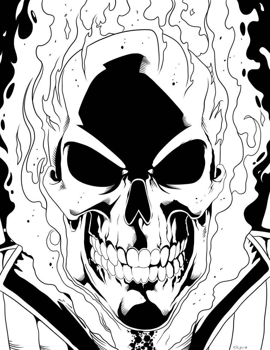 Ghost Rider Coloring Pages at GetDrawings | Free download