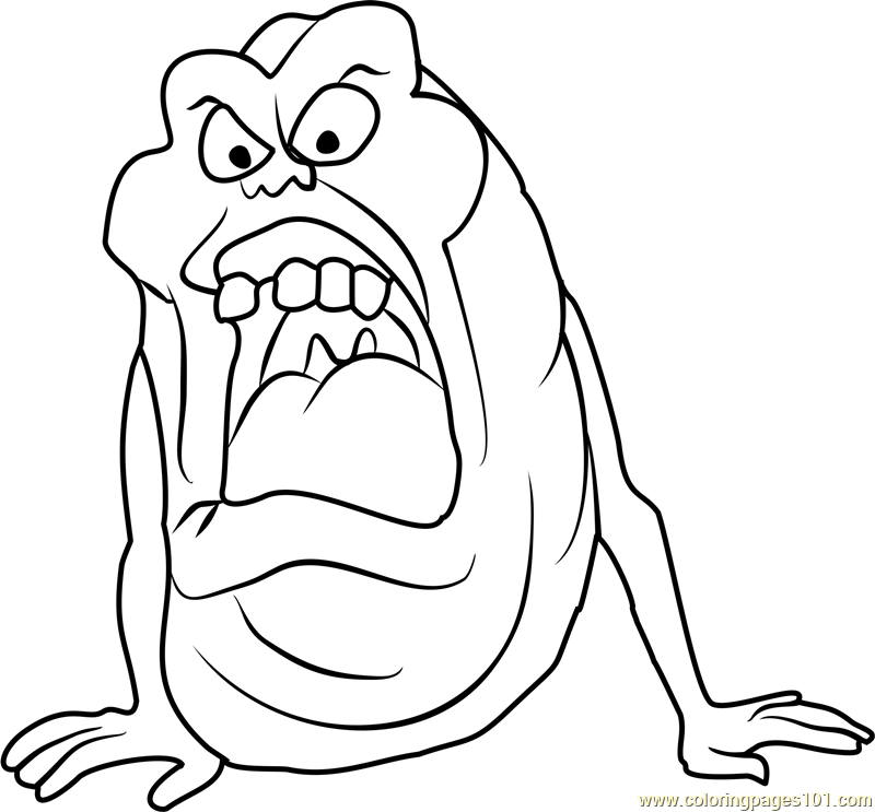 800x743 Slimer Coloring Page