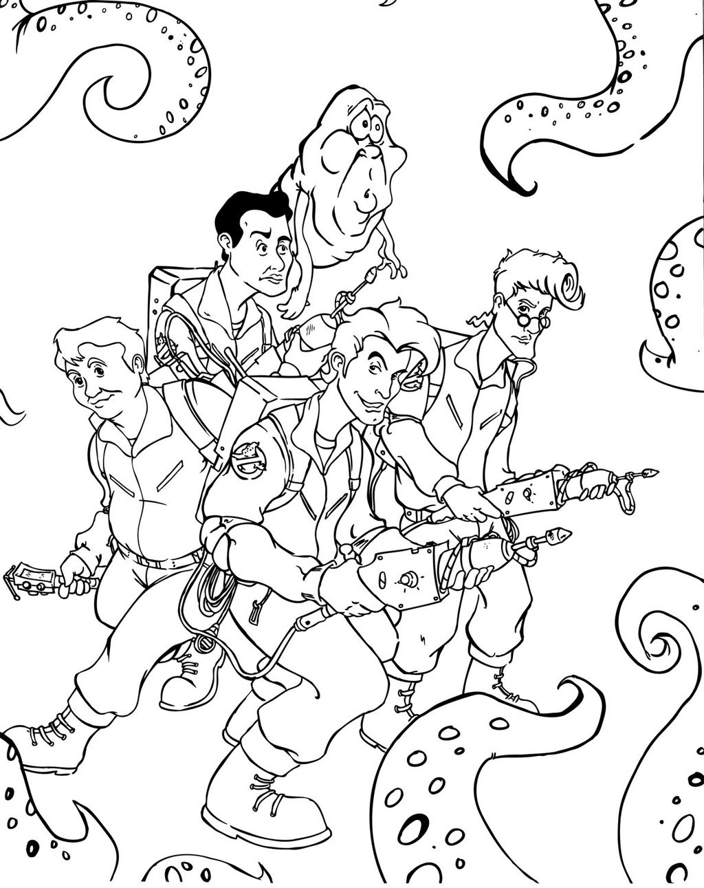 1024x1291 Ghostbusters Clipart Coloring Page Pencil And In Color Showy