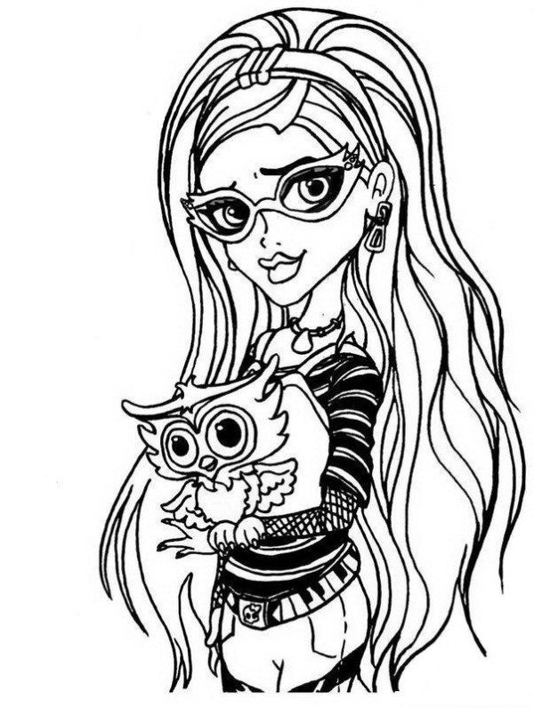 600x796 Ghoulia Yelps Monster High Coloring Page