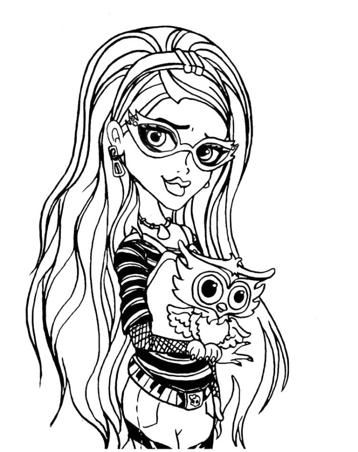 700x884 Ghoulia Yelps With Pets The Owl Coloring Pages