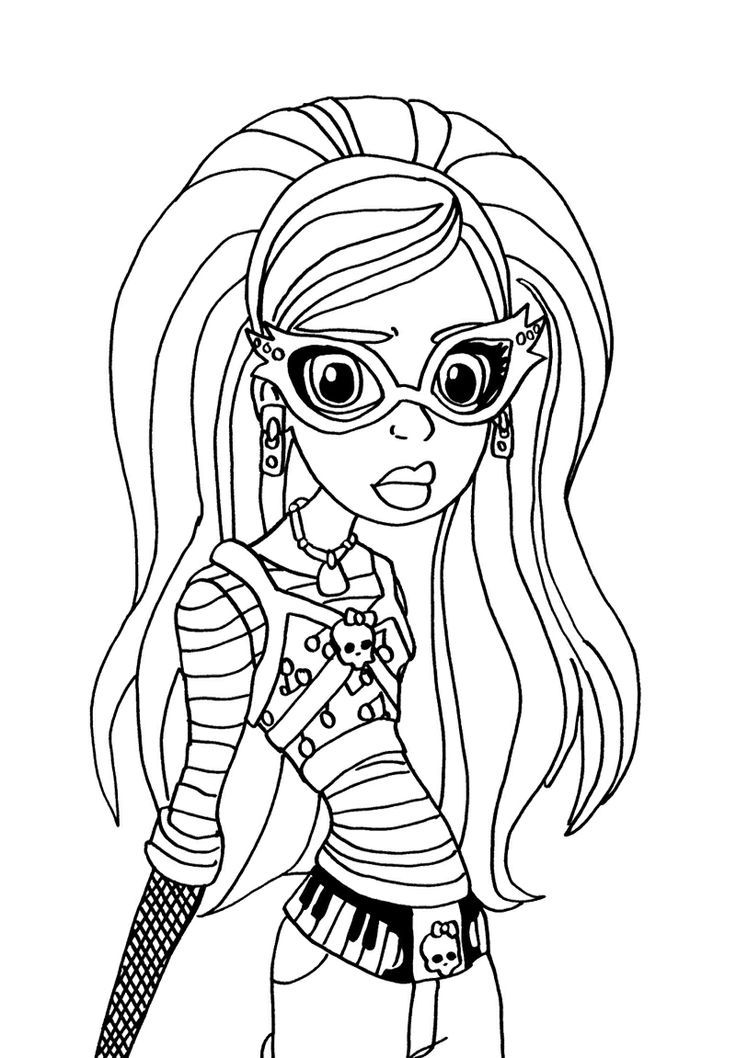 736x1058 Monster High Coloring Pages Ghoulia Yelps