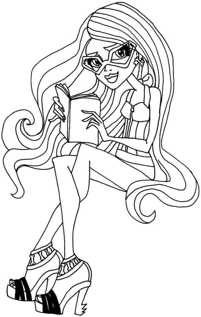 697x1097 Monster High Ghoulia Coloring Pages