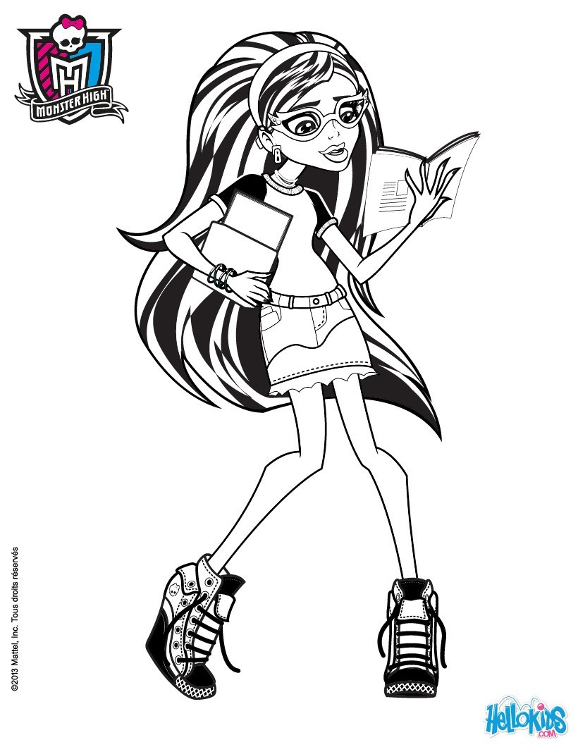820x1060 Enchanting Monster High Dolls Coloring Pages Pattern