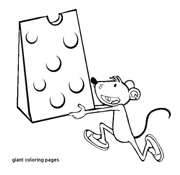600x583 Giant Coloring Page Mice Carrying A Big Cheese Coloring Page