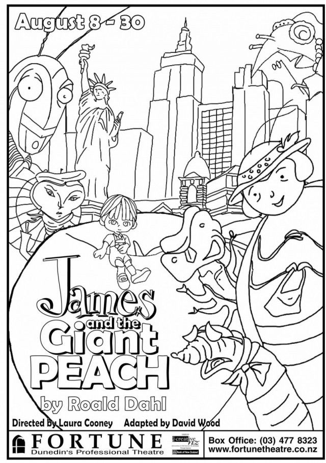 640x909 James And The Giant Peach Colouring Pages Giant Coloring