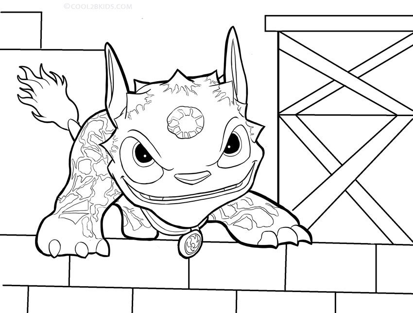 850x644 Printable Skylander Giants Coloring Pages For Kids