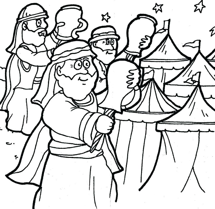896x871 Gideon Coloring Page Coloring Pages For Bible Stories Coloring