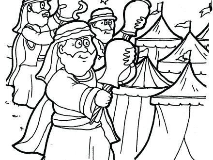 440x330 Gideon Coloring Pages Bible Story Coloring Pages For Preschoolers