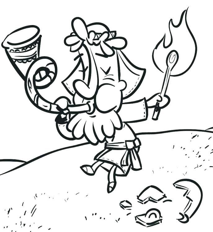 687x750 Gideon Coloring Pages S Gideon Color Pages