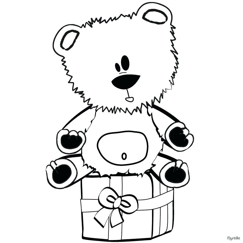 820x820 Christmas Gift Coloring Page