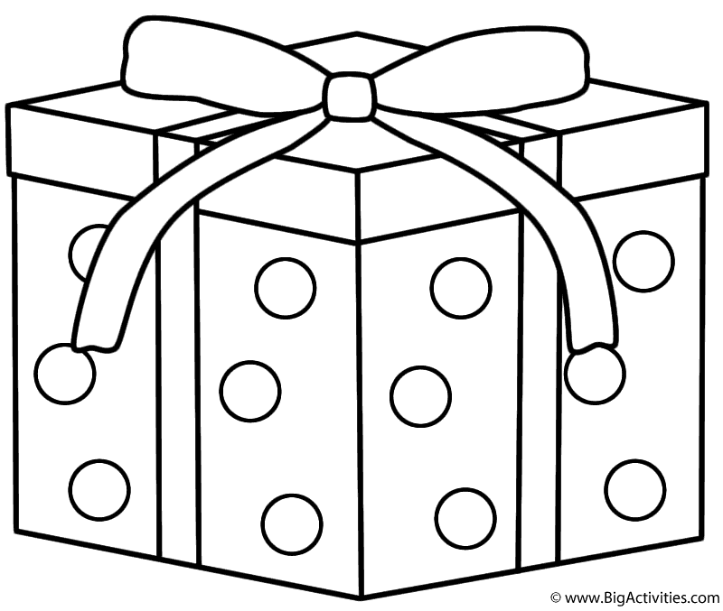 800x677 Christmas Present Coloring Pages Coloring Pages Presents Ribbon