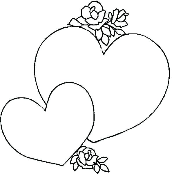 600x598 Heart Shape Coloring Sheets