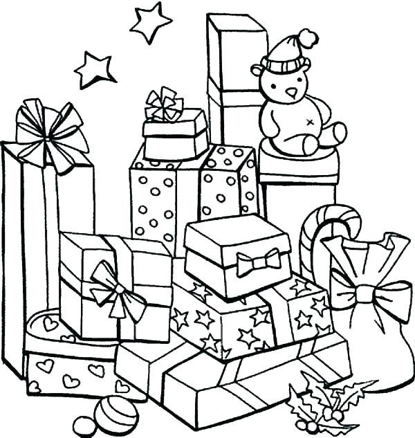 600x633 Present Coloring Page Gift Coloring Page Present Coloring Pages