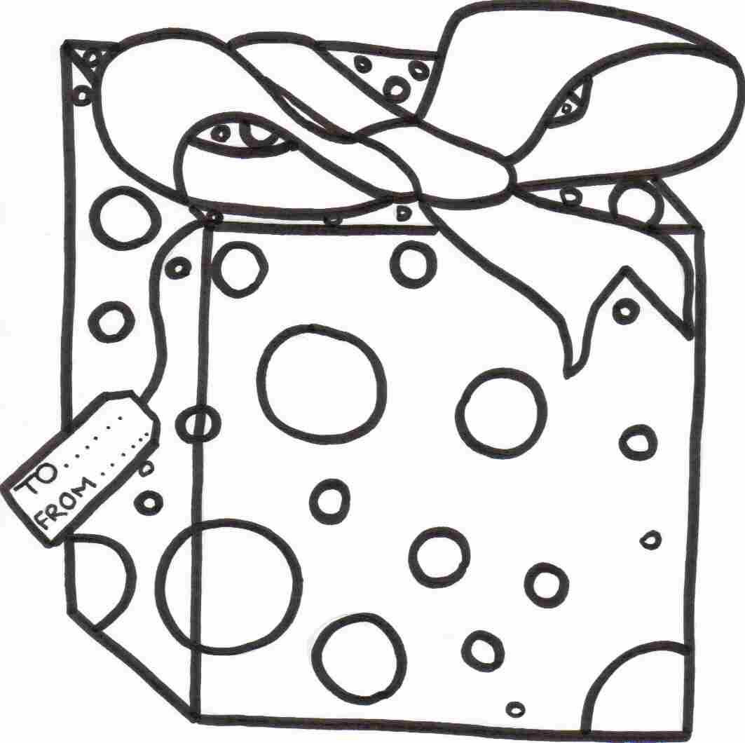 1063x1060 Printable Christmas Gift Coloring Pages