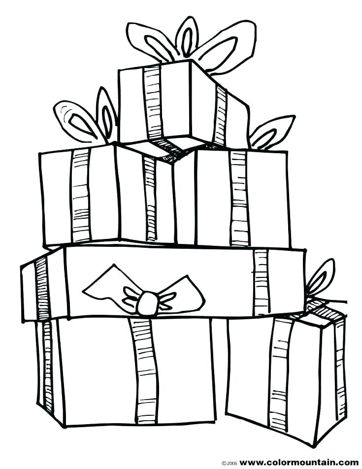 735x952 Christmas Gift Coloring Page