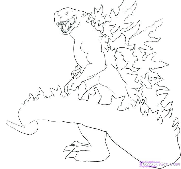 736x684 Godzilla Coloring Page Coloring Pages Firing