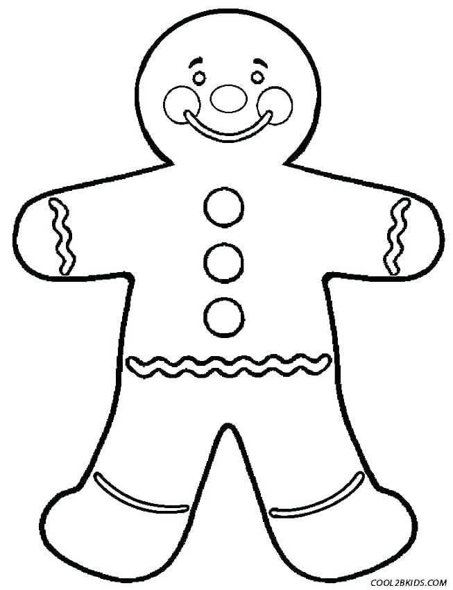 653x850 Gingerbread Man Coloring Pages Free Ginger Bread Man Template