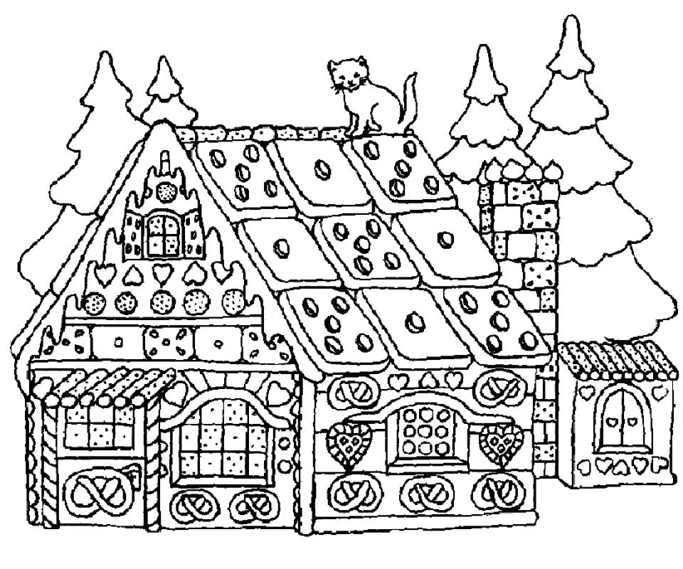 960x800 House Color Page Here Are Coloring Pages House Images Ginger Bread