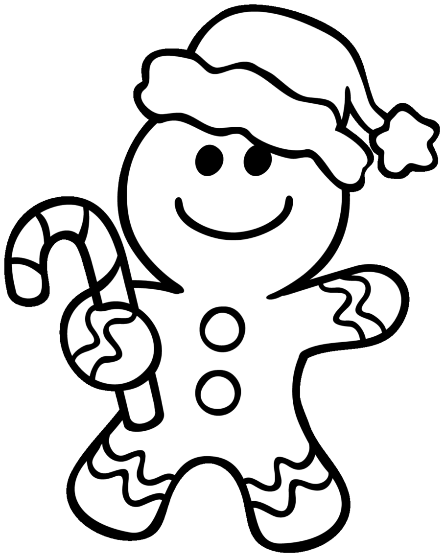 909x1140 Coloring Pages Christmas Gingerbread Man