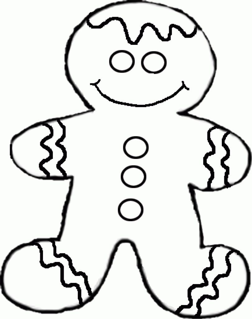 810x1024 Gingerbread Man Coloring Page
