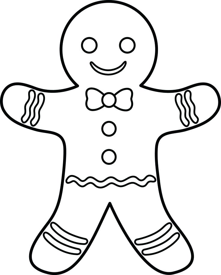 736x916 Pan De Jengibre Para Colorear Gingerbread Man Outline Coloring